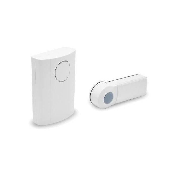 Campainha sem fio EXTEL Carillo - Alcance de 100 m - 36 toques - Botão à prova d'água IP44