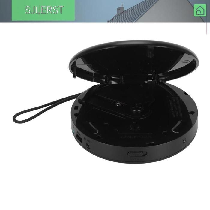 sjlerst lecteur CD rechargeable Lecteur CD Portable 1500mAh, lecteur de musique CD Rechargeable, Support CD cd-rw MP3 son baladeur