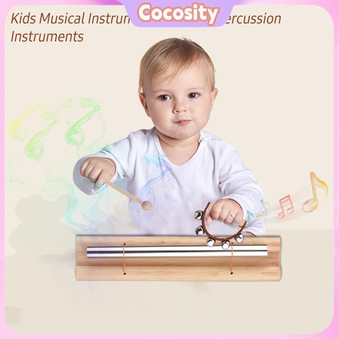 Juego de instrumentos musicales de percusión para niños Cocosity, color madera, 13 piezas