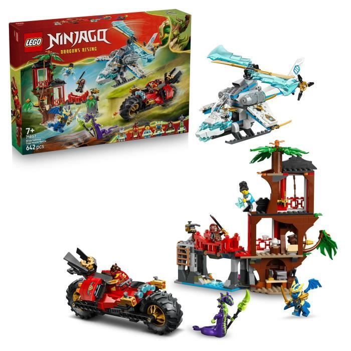 LEGO NINJAGO 71857 Casa sull'albero e veicoli ninja - Set di costruzioni per bambini dai 7 anni in su
