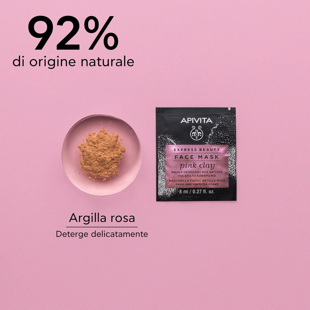 Express Beauty - Viso Maschera Viso Detersione Delicata con Argilla Rosa - Maschera Purificante viso