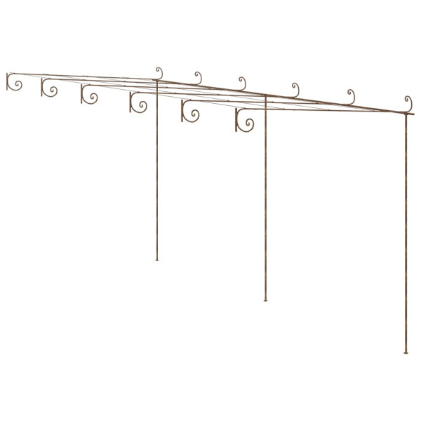 Pergola Brąz 6 x 3 x 2,5 m Żelazo vidaXL