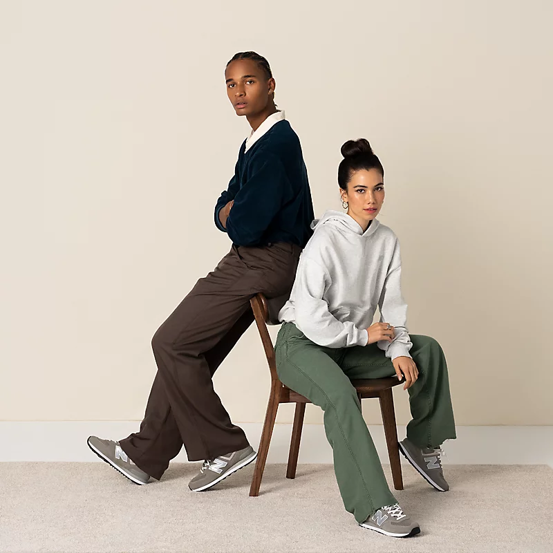 Unisex 574 Core - Grijs met wit