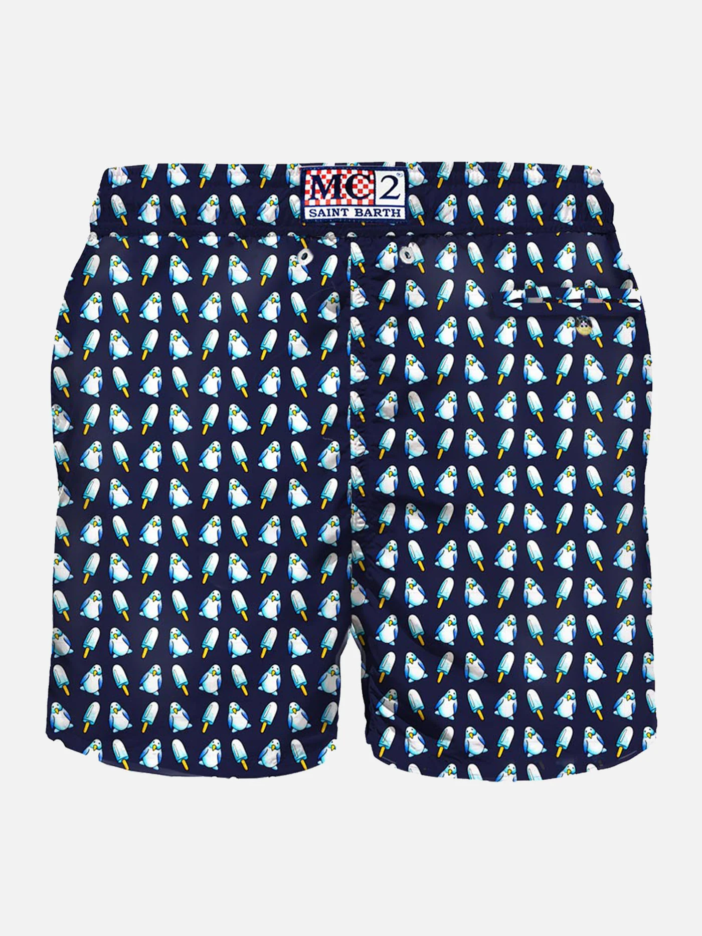 Costume da bagno da uomo stampa micro pinguini