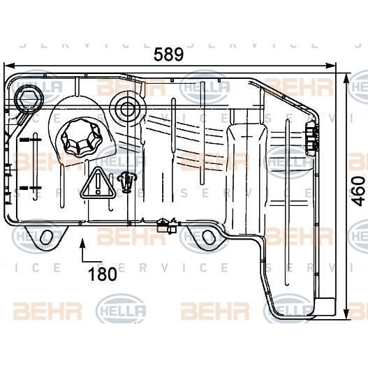 Coolant expansion tank - Hella 8MA 376 705-511