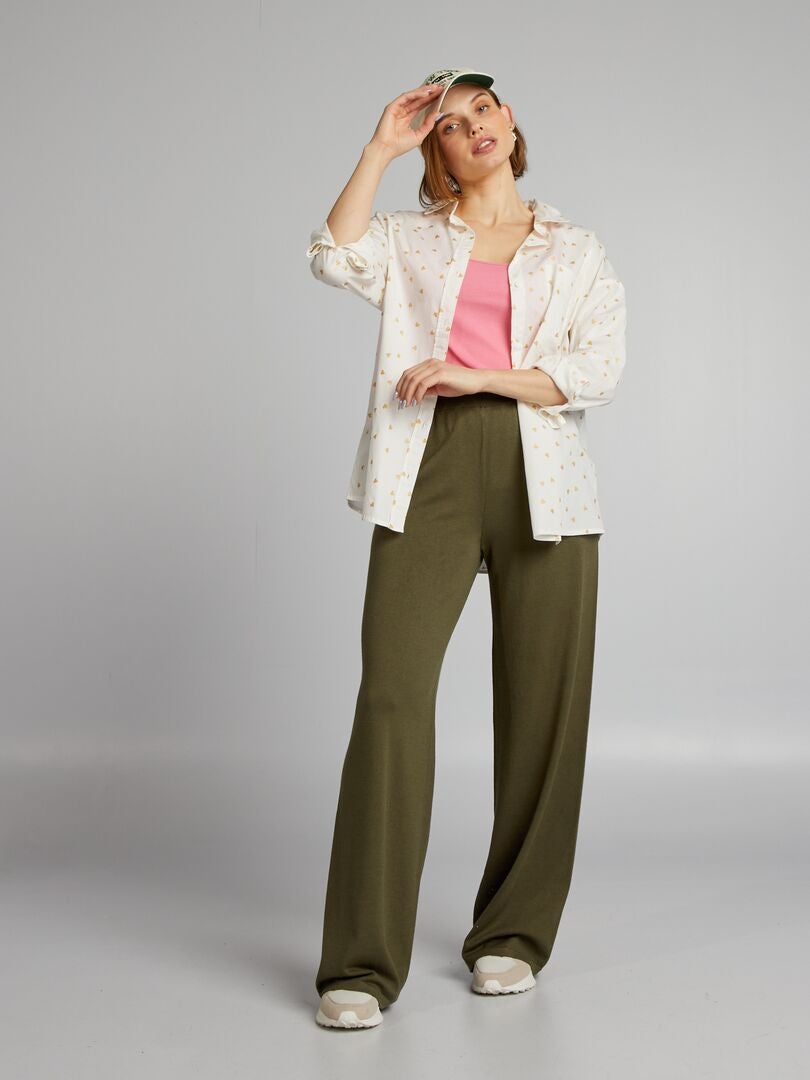 Shirt met hartjespatroon - WIT