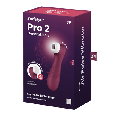 Vibrator za klitoris Satisfyer Pro 2. generacije 3 bordo 1 kos 1 kos