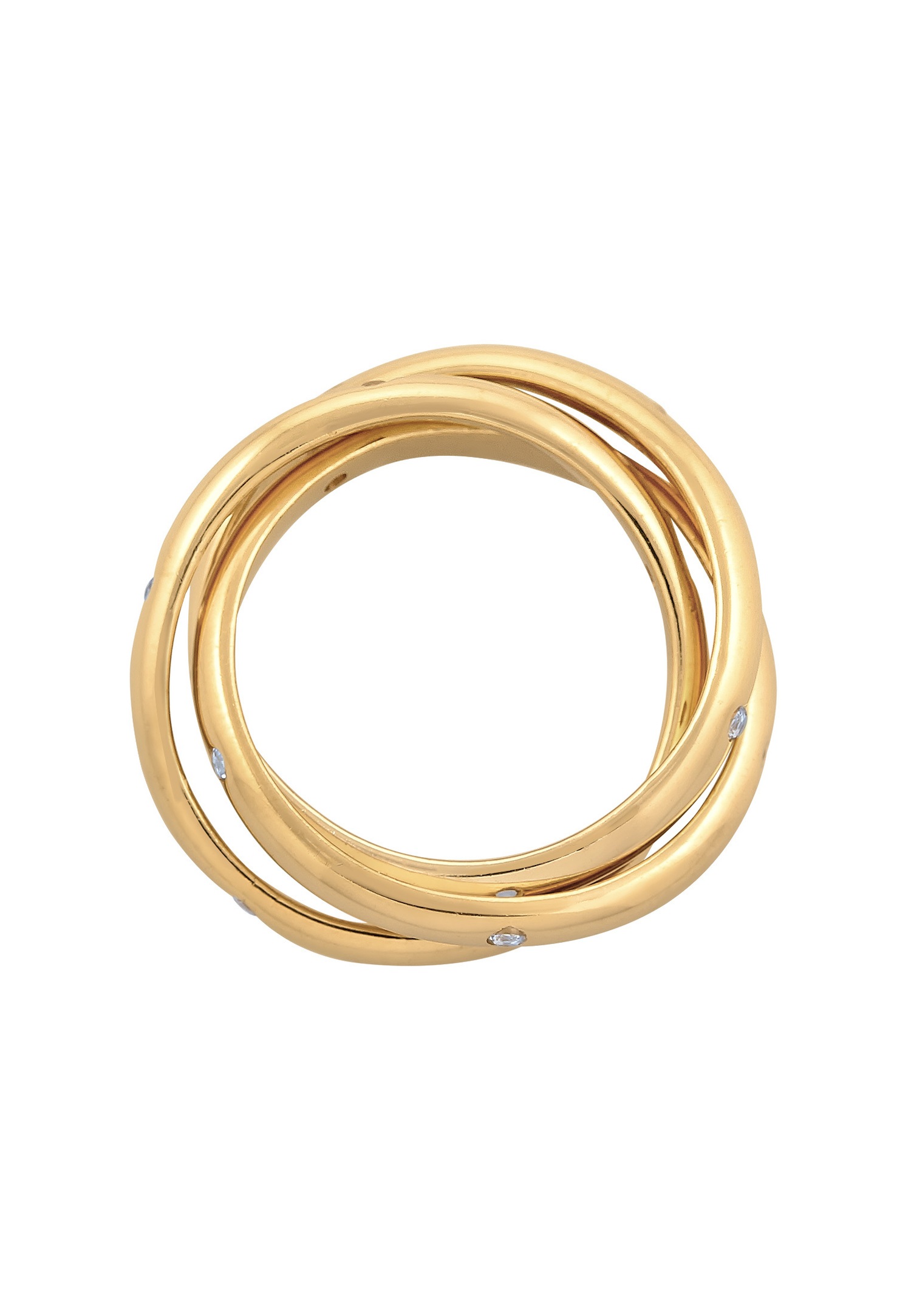 Elli PREMIUM Femmes Basique Trio Enroulement avec Topaze pierre précieuse en Argent Sterling 925