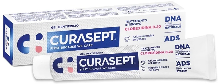 CURASEPT Curasept Chlorhexidine 0,20% ADS+DNA Gel tandpasta 75 ml