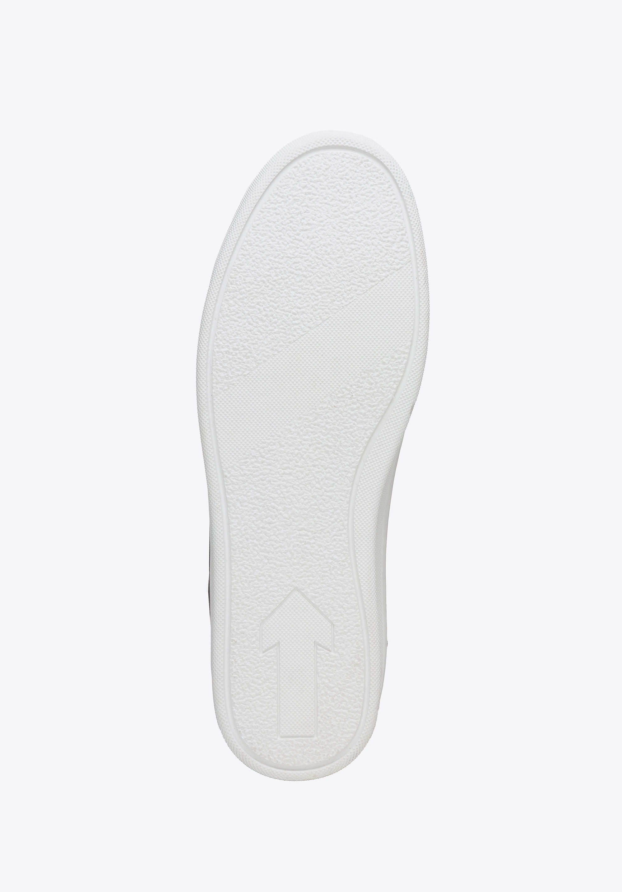 Damskie sneakersy skórzane na platformie bordowe