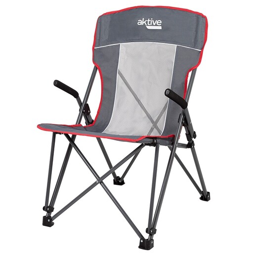  Aktive Anti-Tip Folding Camping Chair with Removable Armrests