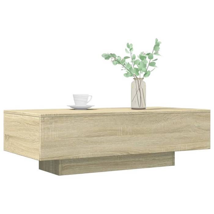 Tavolino da caffè vidaXL Sonoma Oak 100x49,5x31 cm in legno ingegnerizzato, tavolino laterale, tavolino da soggiorno, tavolino d'appoggio 834894