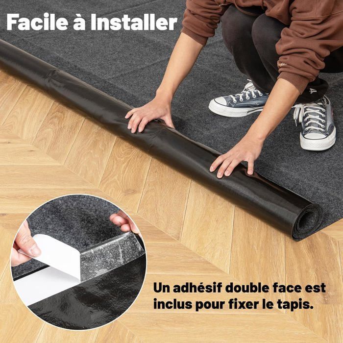 Alfombrilla protectora para garaje GOPLUS 252,5 x 221 cm - Alfombrilla antideslizante y absorbente de doble cara, lavable y reutilizable.
