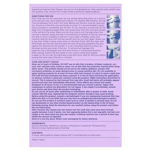 Superdrug voskom oblikovani obrvi x56