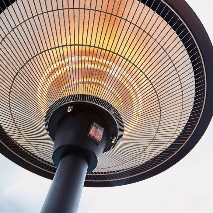 Milan Black Electric Patio Heater - FAVEX - 2100W - Outdoor - Economical - Durable