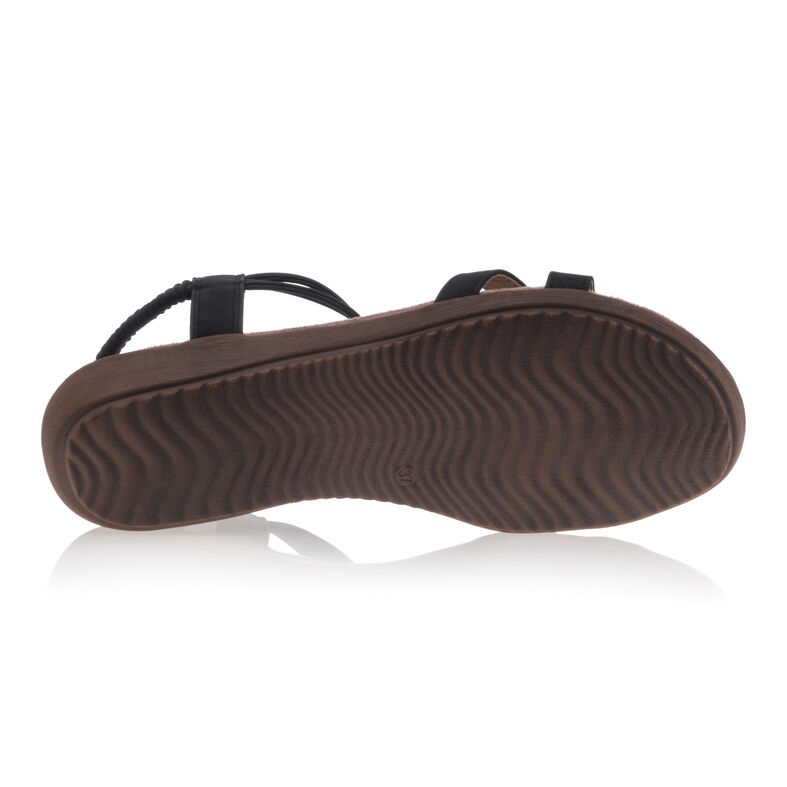 Schwarze Damensandalen / Zehenfreie Schuhe