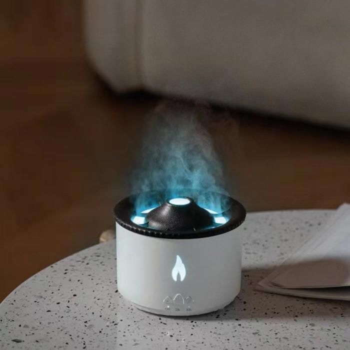 Humidificador de llama de simulación creativa, máquina de aromaterapia volcánica, máquina de aromaterapia de llama para aceites esenciales