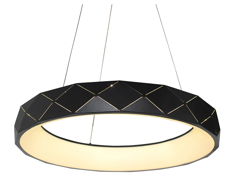 Lampa wisząca Reus LED metalowa czarna