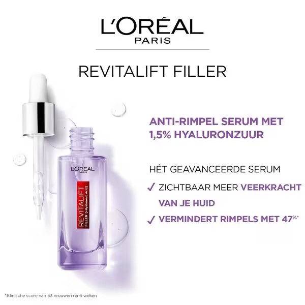 L'Oréal Paris Revitalift Filler serum proti gubam<br>30 ml - za normalno kožo in vse tipe kože