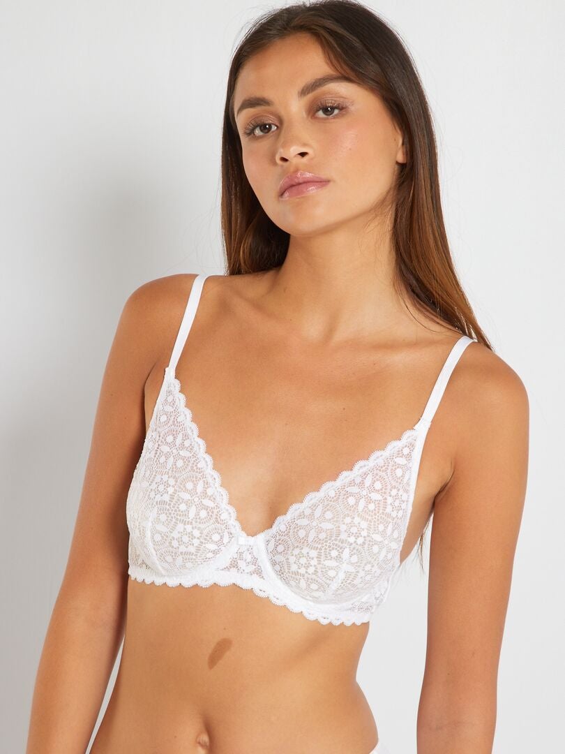 Sutiã Balconette de Renda - BRANCO