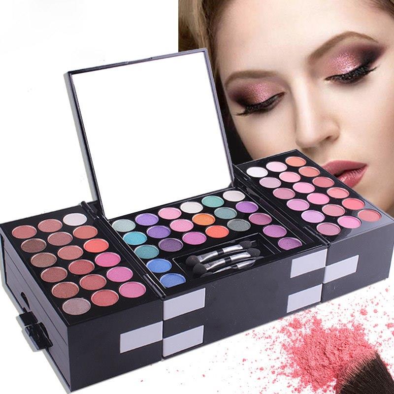 Palettes de fards à paupières richement colorées, ensemble de maquillage en poudre pour sourcils, sombras de ojos profesional