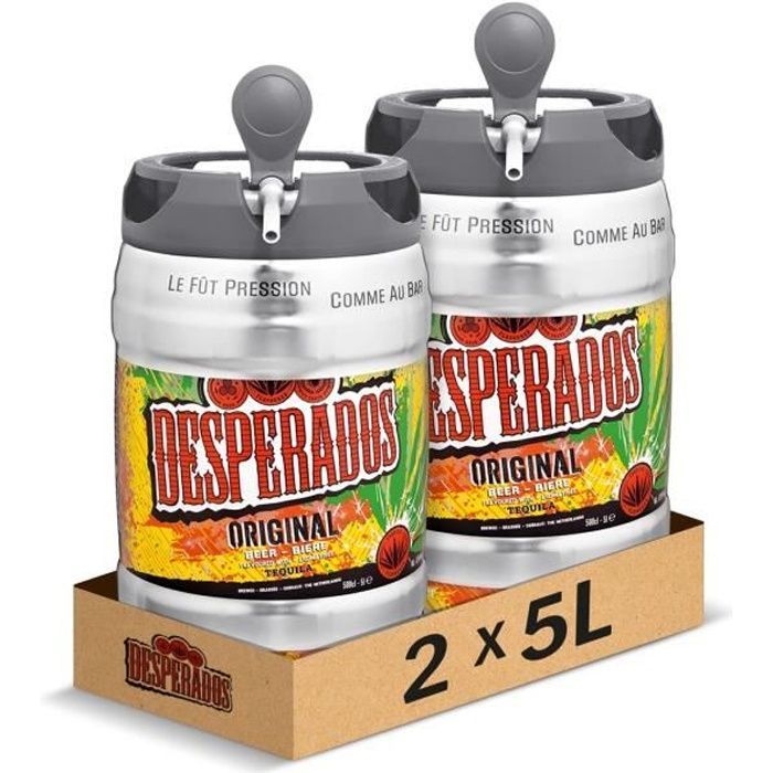 Desperados Original - Tequila Flavored Beer 5.9% ABV - 2 x 5L Kegs