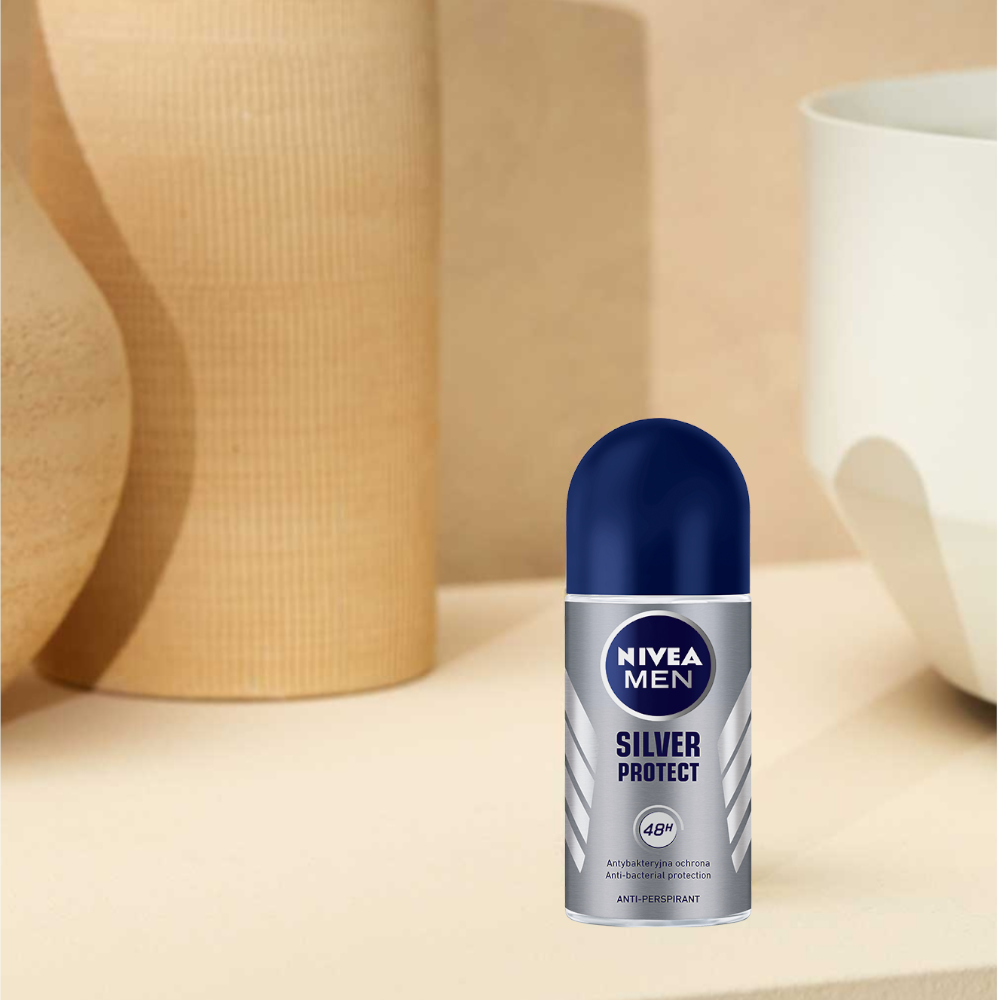Nivea Men Antiperspirant Roll-on 50ml Silver Protect Men