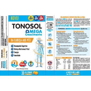 Tonosol gumové bonbóny Tonosol Omega Growth 30 gumových bonbónů 30 gumových bonbónů