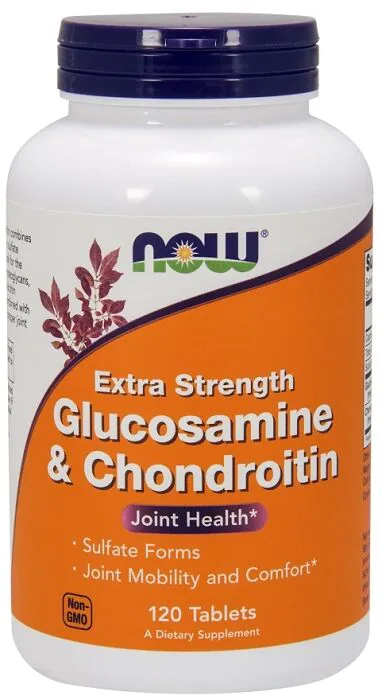 Now Foods Glucosamine & Chondroitin Extra Strength, Preparat na wzmocnienie stawów, Kapsułki