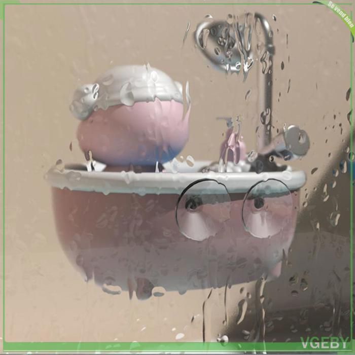 Jouet de bain - FAFEICY - Cochon - Arrosage doux - Tuyau flexible - Rose