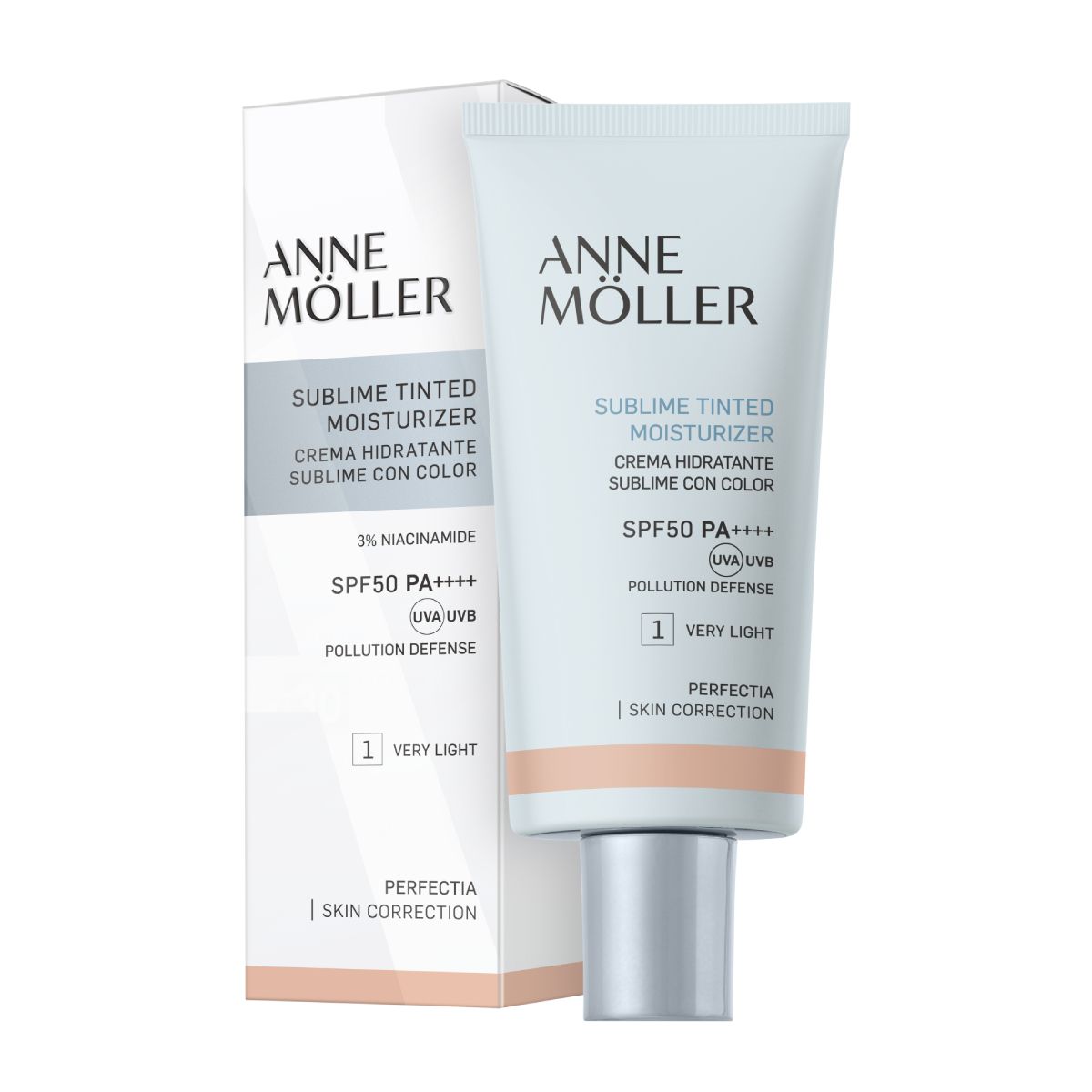 „Sublime Tinted Moisturizer“ SPF 50 Prabangus drėkiklis ir maitinamasis kremas