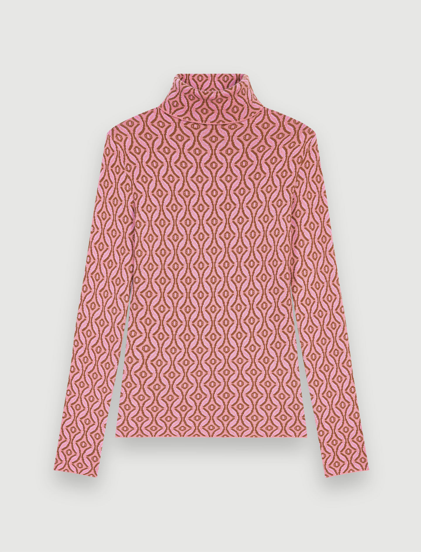 Nauwsluitende trui met klaverjacquardprint van Maje-Rosa