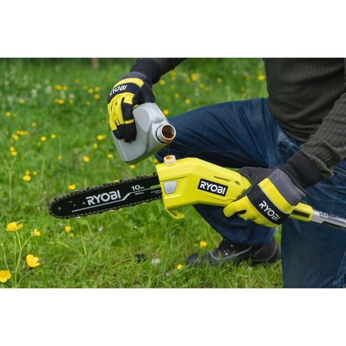 RYOBI - Podadora de pértiga MAXPOWER de 36 V - Barra guía de 25 cm - Tubo telescópico (2,4 - 2,9 m) - Sin batería ni cargador - RY36PP25A-0