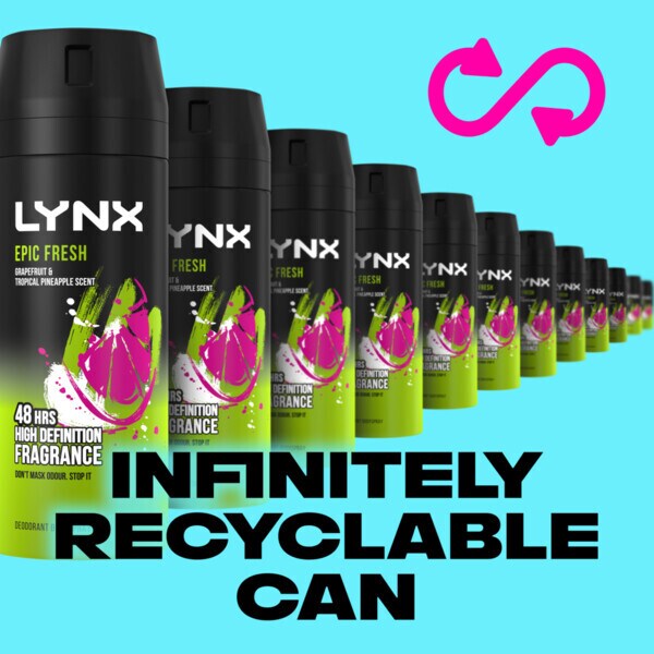 Lynx dezodorants ķermenim aerosolā Epic Fresh 150ml