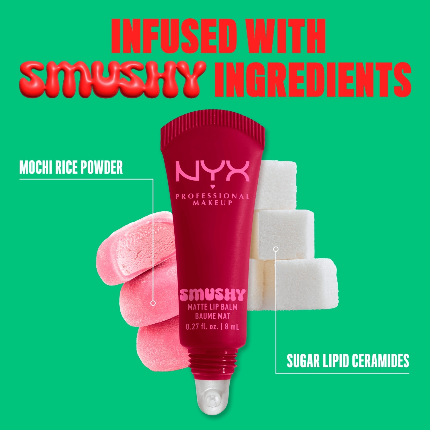 NYX Professional Makeup lūpu balzams Smushy matēts lūpu balzams - 8 ml
