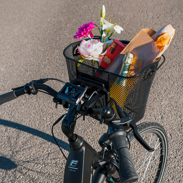 E-bike handlebar basket PLUS, fine mesh