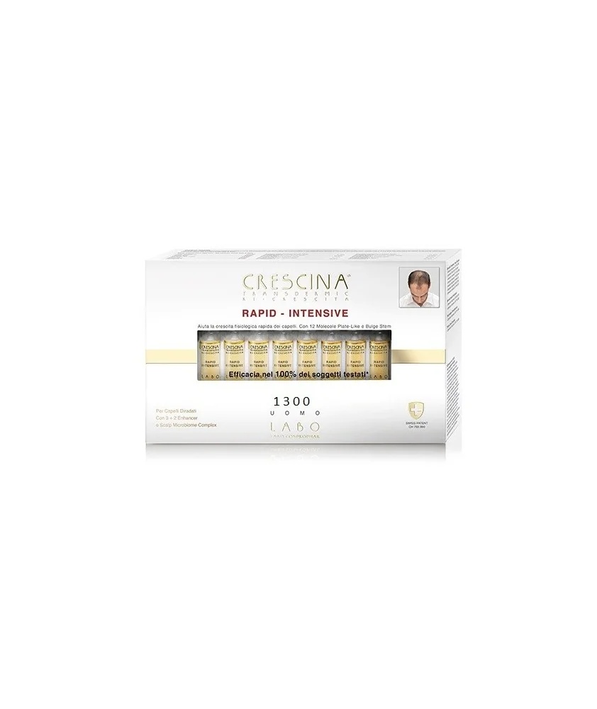 CRESCINA Crescina Ri Crescita Super Formula 1300 Men Tc 20+20 flacons 3,5 ml