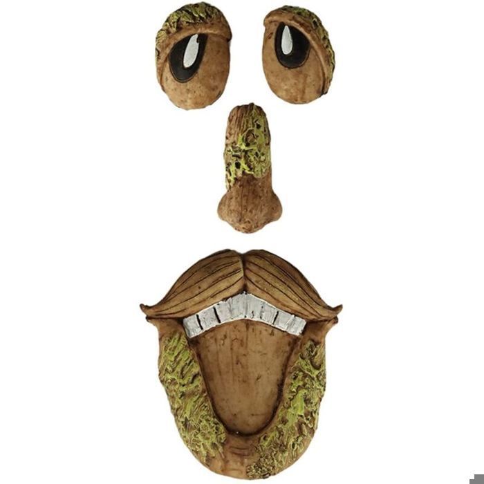 3D Face Garden Decoration - PZCC - Old Man's Face - Resin Sculpture - Realistic Effect
