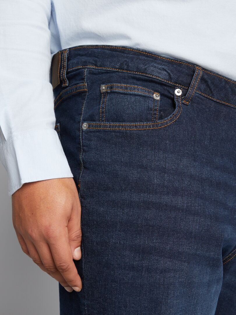 Jeans med lige ben og 5 lommer - L34 - BLÅ