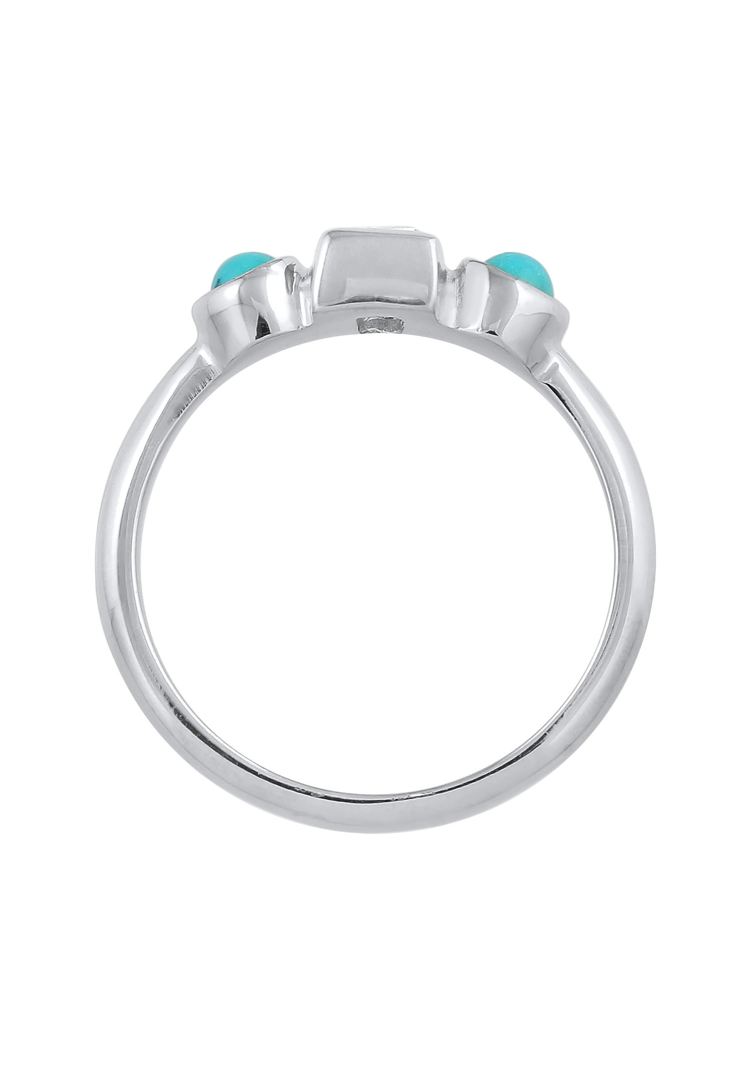 Elli PREMIUM Elli PREMIUM Bague Femmes fiançailles Vintage étincelante avec topaze et howlite en argent sterling 925 rhodié
