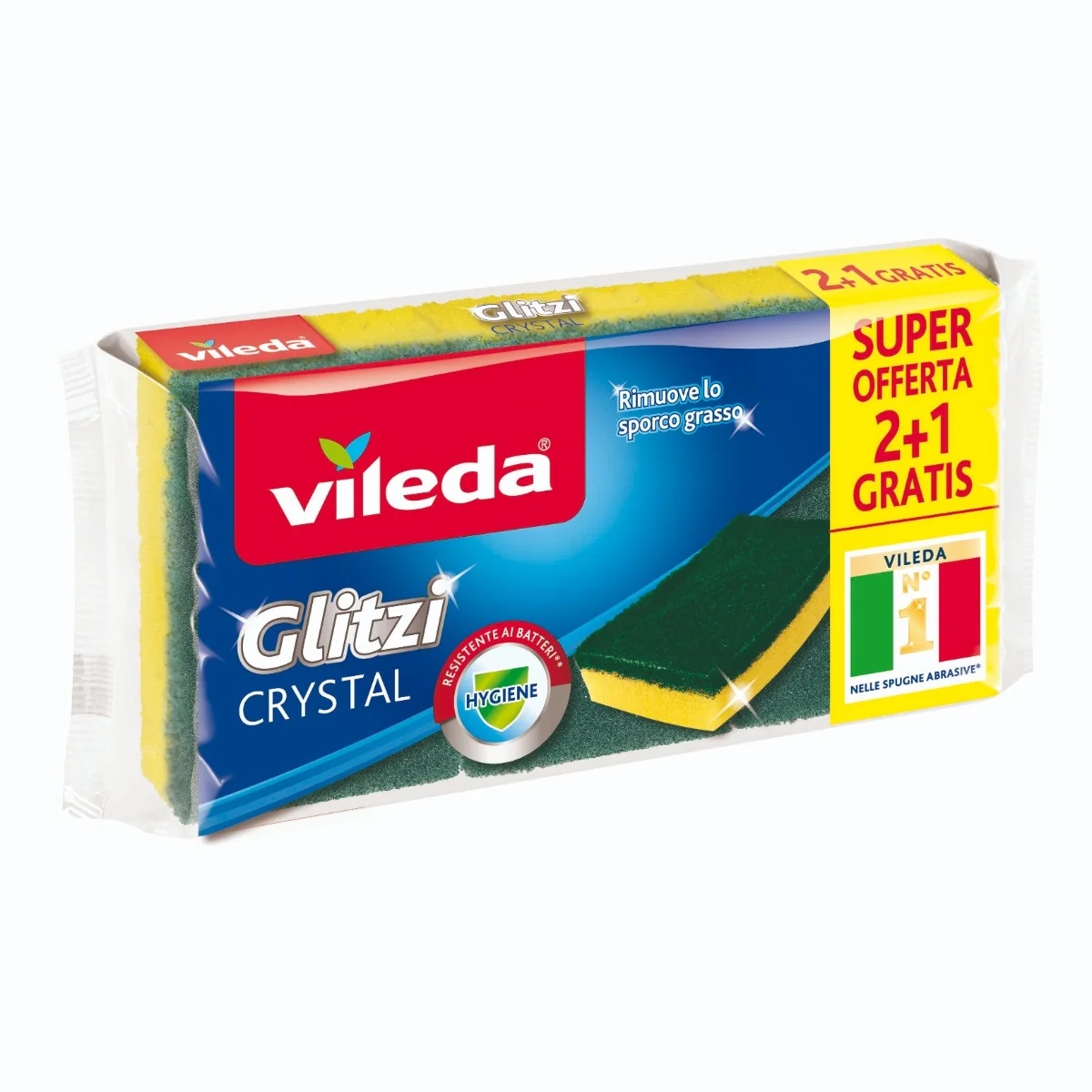 VILEDA Vileda Glitzi Crystal Sponge 2+1 piezas Esponja+fibra