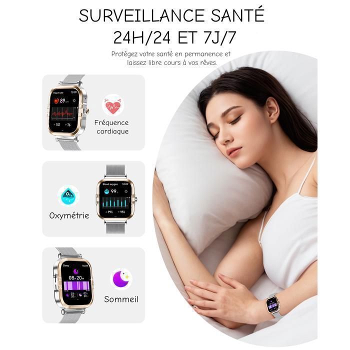 Montre connectée fitness pour femme-étanche IP67-1.75