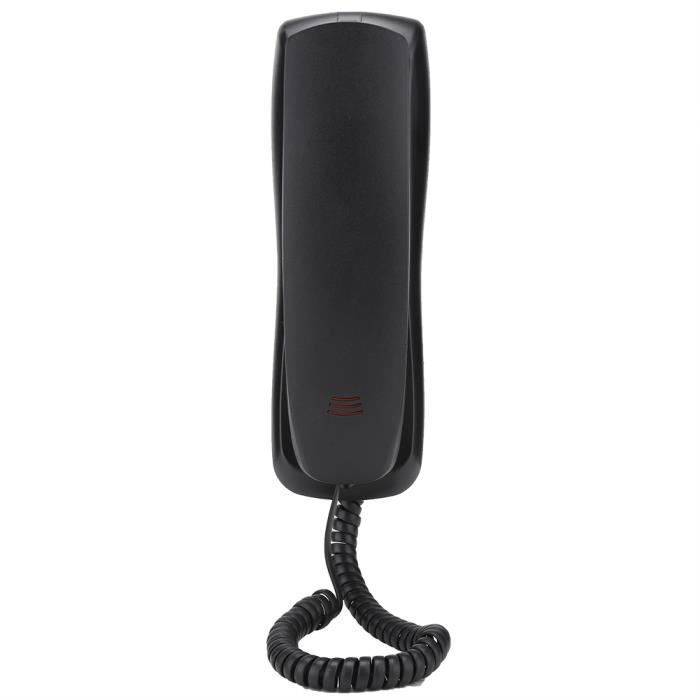 KX T628 Schwarzes, kabelgebundenes Wandtelefon für den Schreibtisch, Heimbürotelefon, abnehmbares Telefon