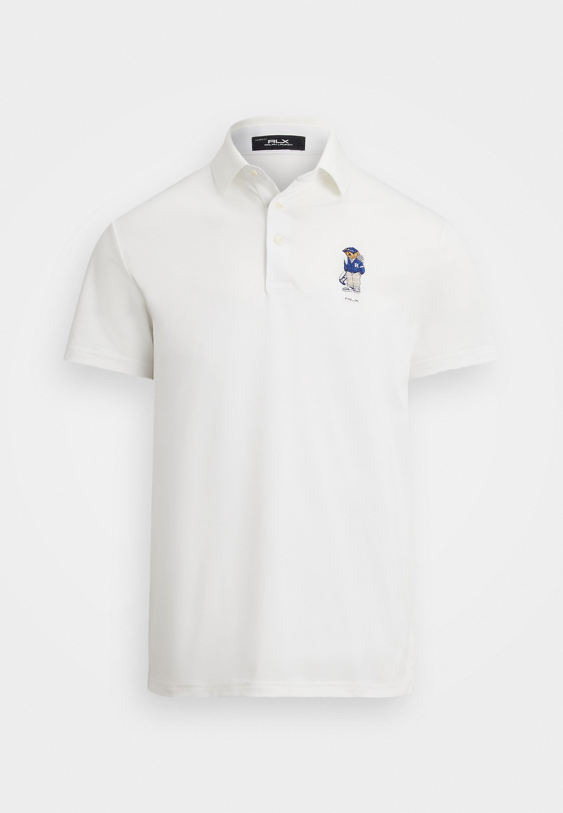 Polo Ralph Lauren getailleerde polo met beerprint - Poloshirt - keramisch wit