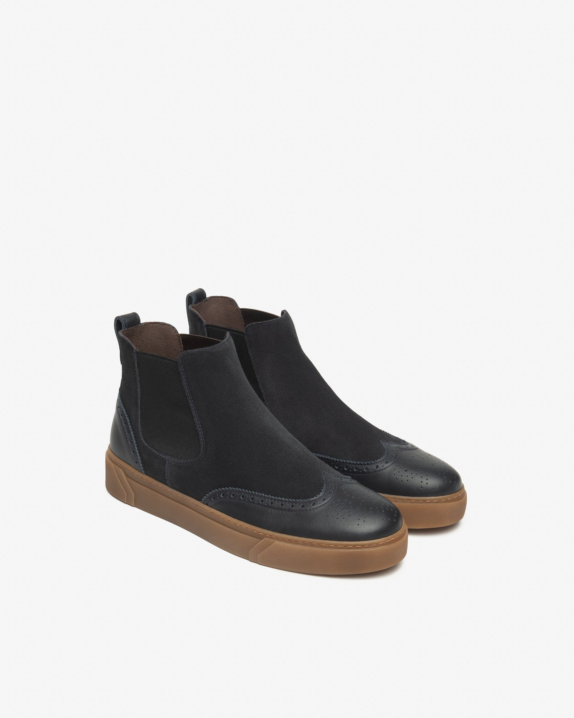  Bottines Chelsea pour homme en daim et cuir