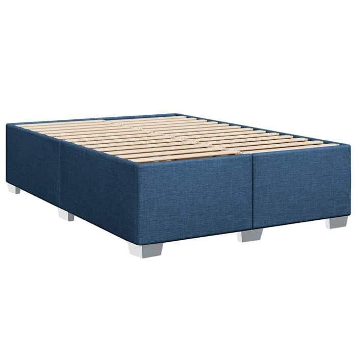 Estructura de cama con colchón - Maison Exclusive - 140x190 cm - Tela azul - Máxima relajación
