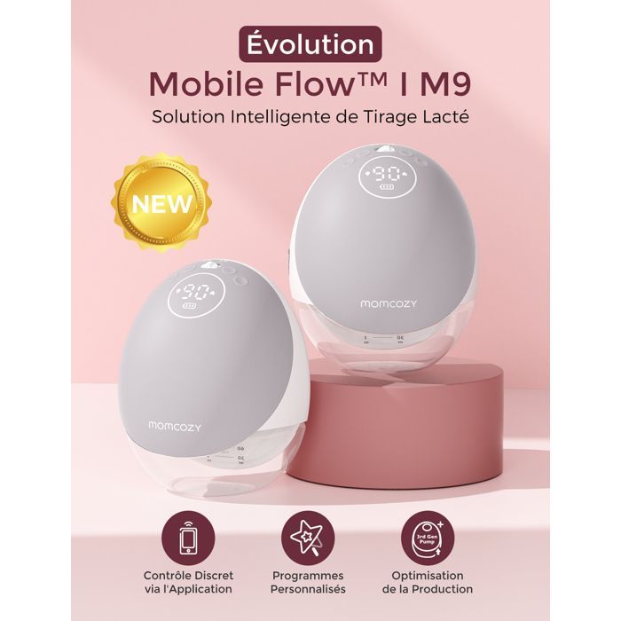Momcozy Mobile Flow Hands-Free Breast Pump, Electric Breast Pump M9 24 mm