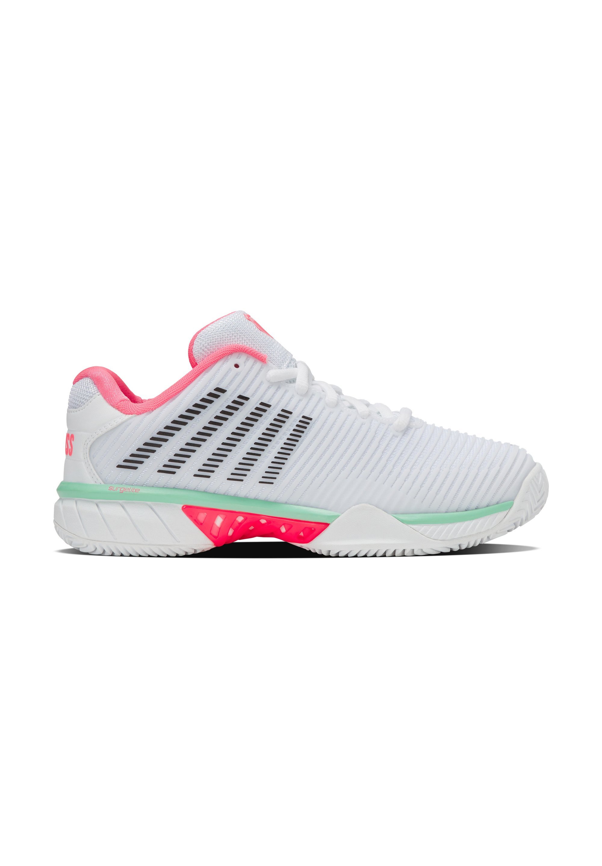 K-SWISS HYPERCOURT EXPRESS - Tennisschoenen voor gravelbanen - wit/neon pastelroze/zwart
