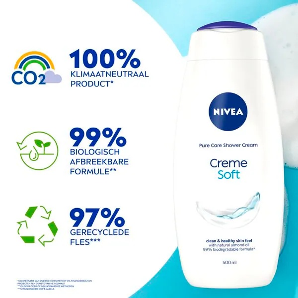 NIVEA Crème Soft kremni gel za prhanje<br>500 ml - Normalna koža