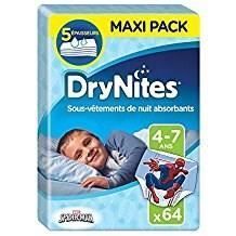 HUGGIES Drynites Spiderman Diaper Pants for Boys 4-7 Years x16 - Pack of 4